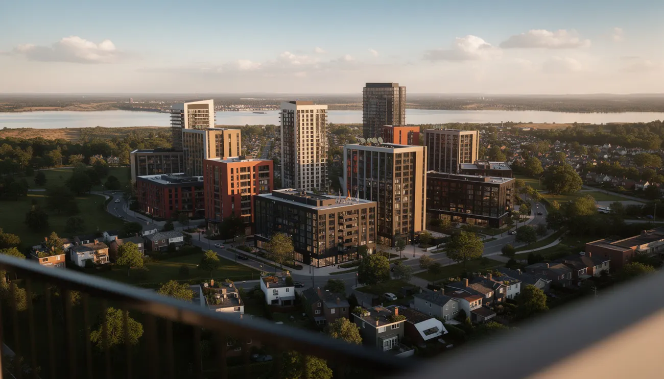 Durham Region panoramic view of urban and green spaces